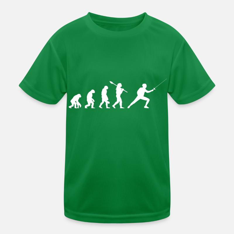 Fechten Evolution Kinder Funktions-T-Shirt