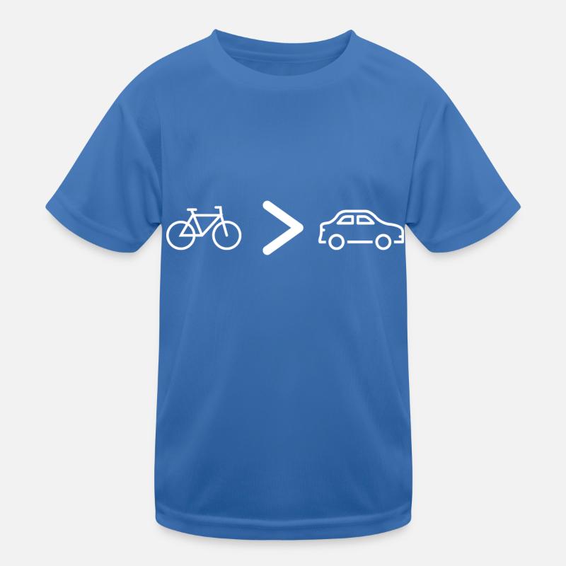 Bicycle > car - saving the environment Kids Functional T-Shirt