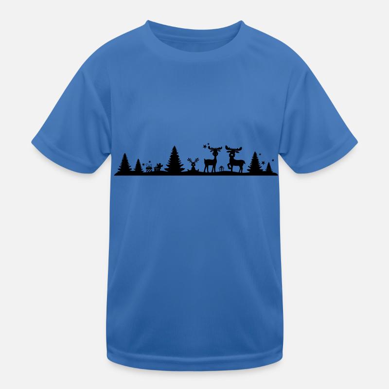 Weihnachten - Elche Wald Kinder Funktions-T-Shirt
