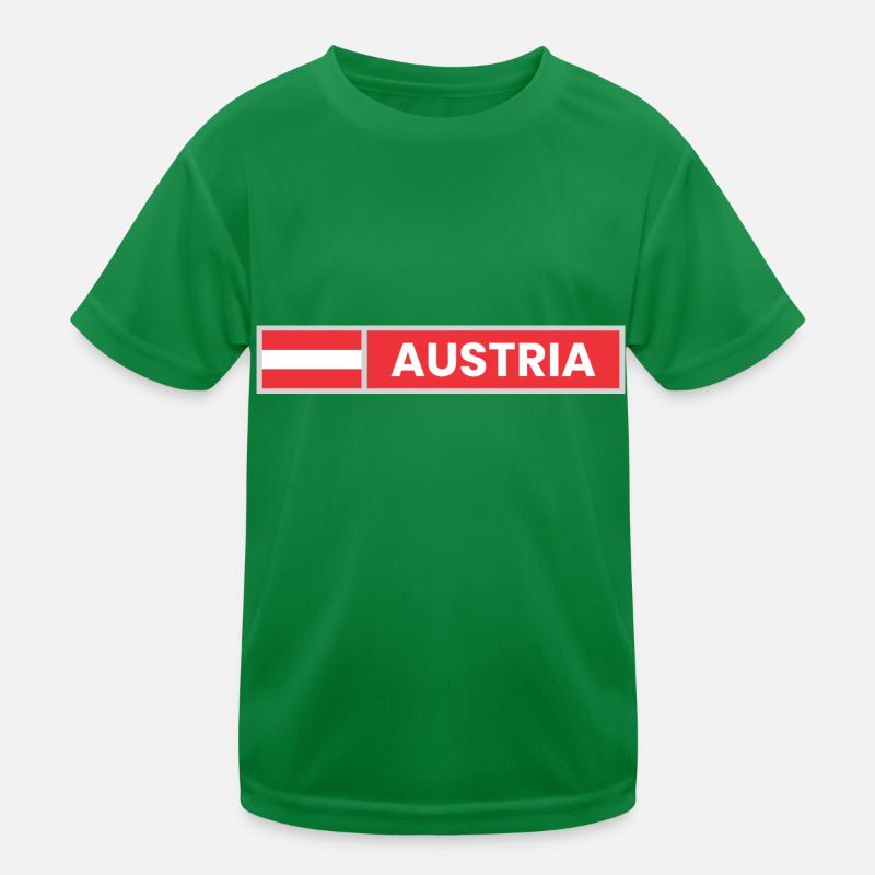 Austria Flag Kids Functional T-Shirt