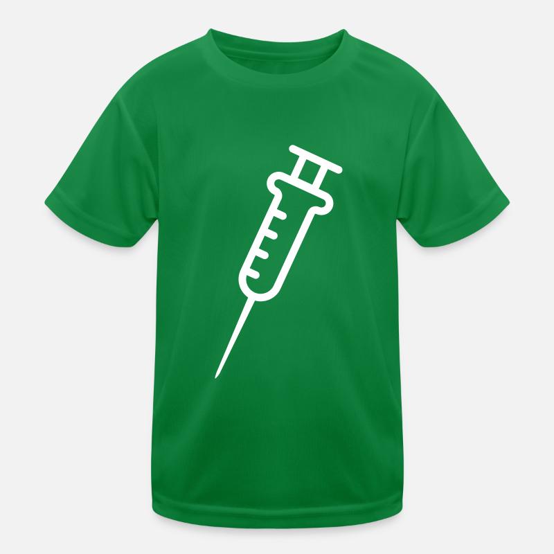 Syringe white, vector graphics Kids Functional T-Shirt