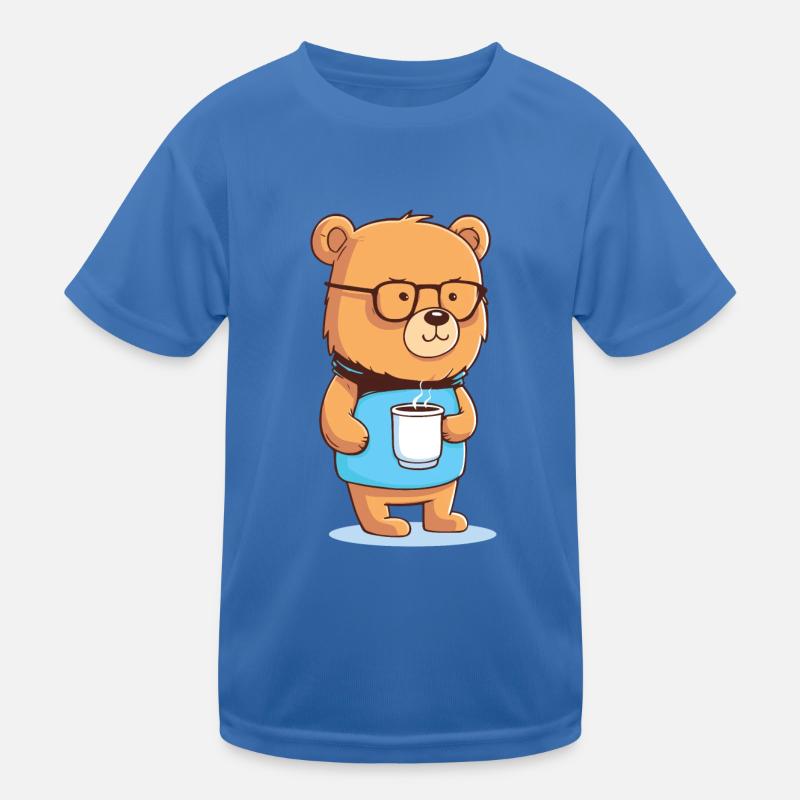 Bär Kaffeetasse Kinder Funktions-T-Shirt