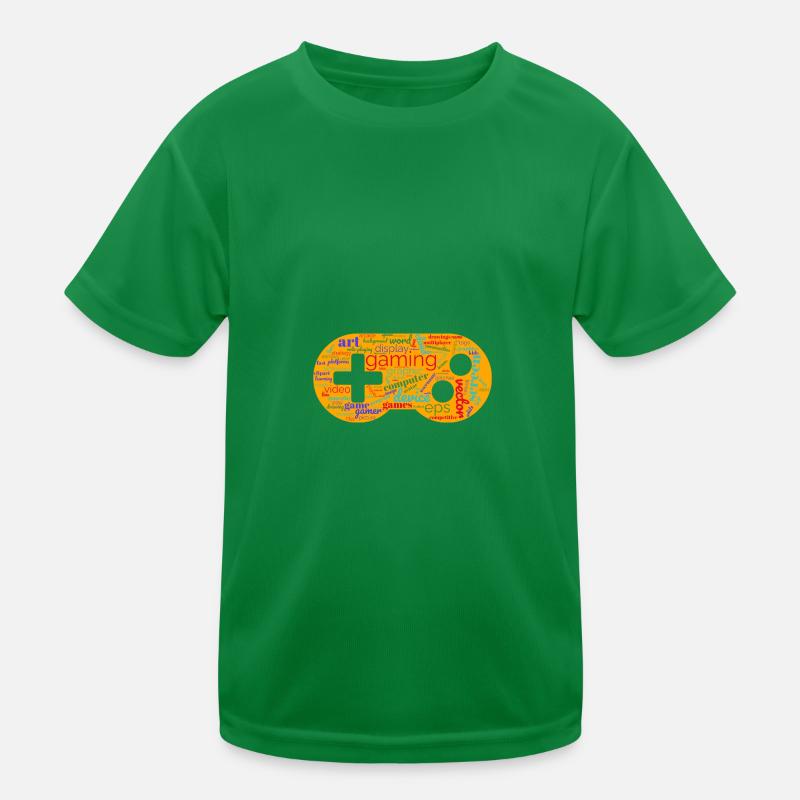 wordcloud gaming orange 2 Kinder Funktions-T-Shirt
