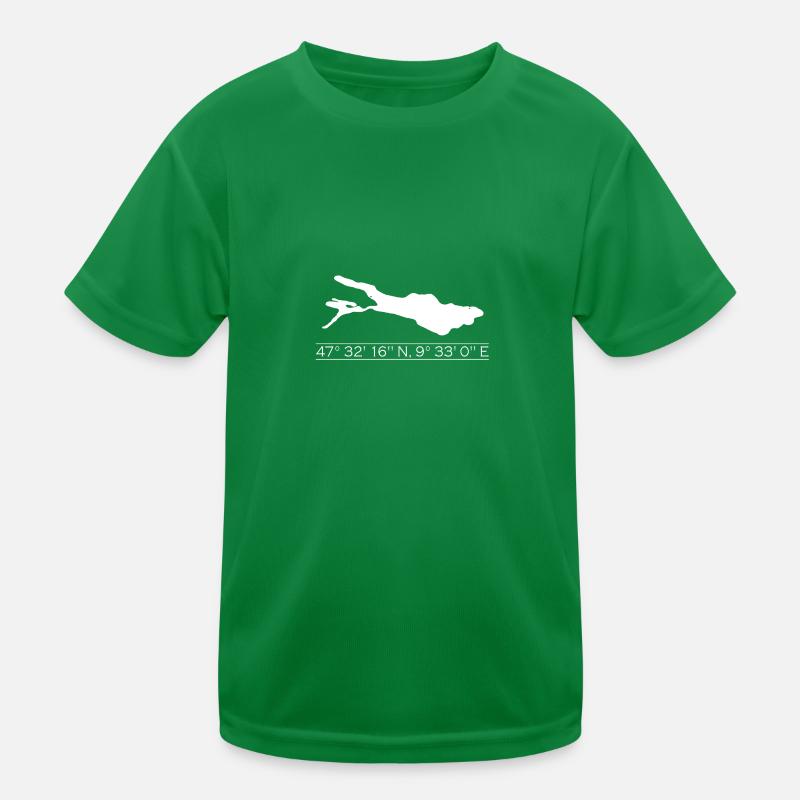 Lake Constance | Coordinates | white Kids Functional T-Shirt