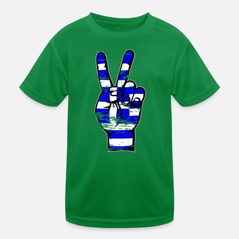 Grèce Drapeau Paix Victoire Symbole utilisé T-shirt sport Enfant