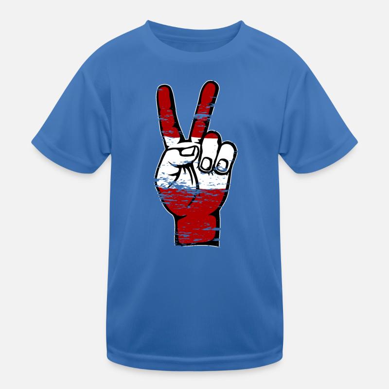 Drapeau de l’Autriche Paix Symbole de victoire utilisé T-shirt sport Enfant