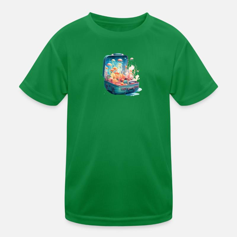 ein Koffer voller Quallen - Jelly Adventure Kinder Funktions-T-Shirt
