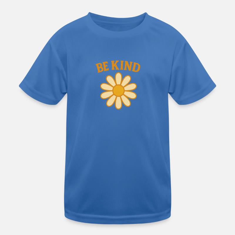 Blumenmotiv mit Botschaft der Freundlichkeit Kinder Funktions-T-Shirt
