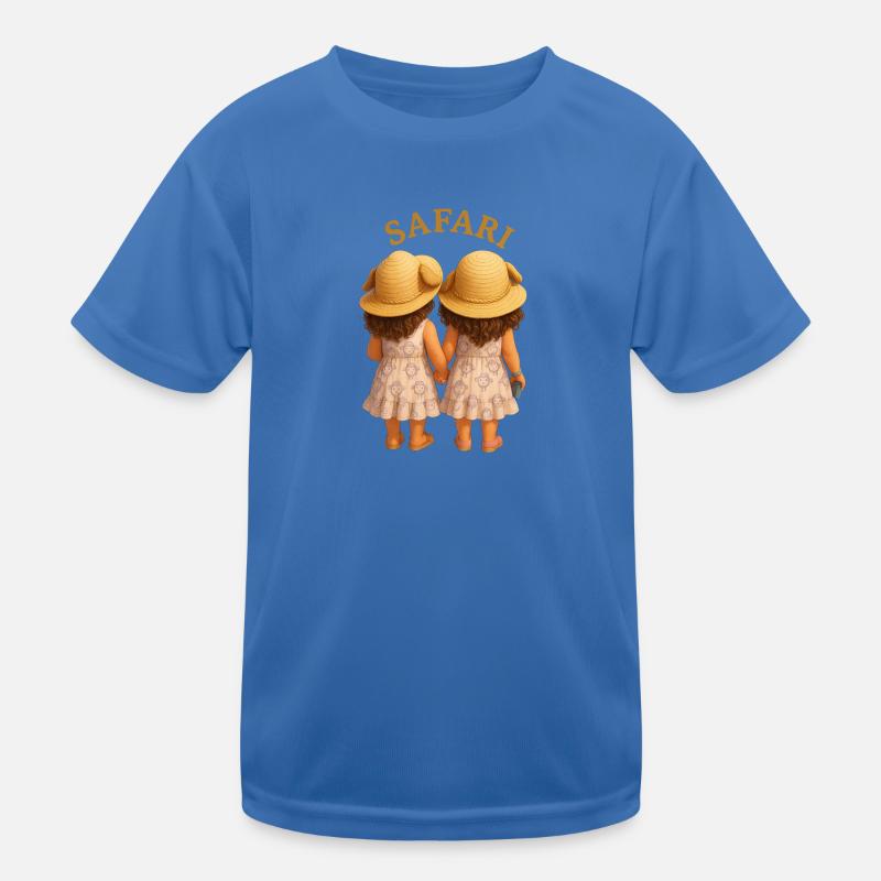 Safari Twins main dans la main Design T-shirt sport Enfant
