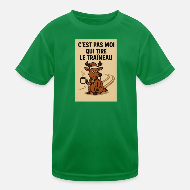 Renard blasé au café de Noël T-shirt sport Enfant