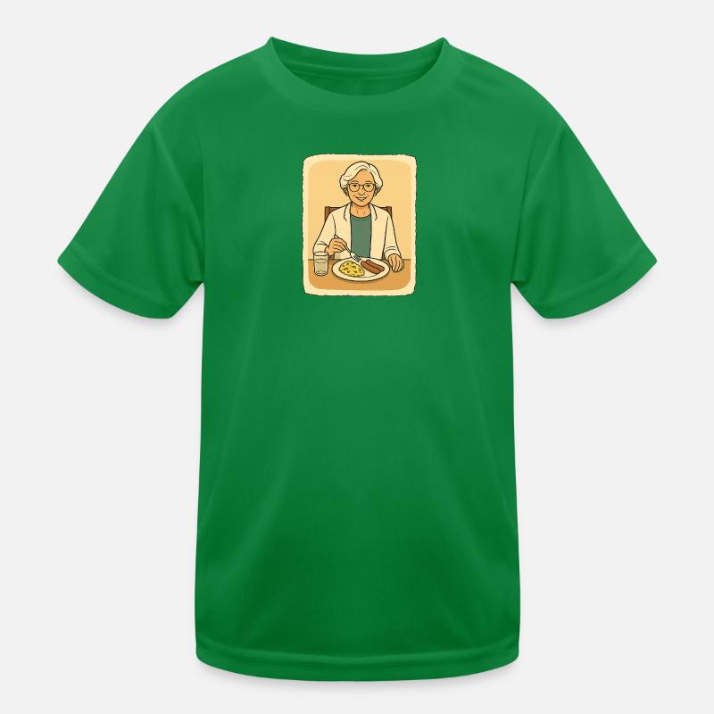 am Frühstückstisch Kinder Funktions-T-Shirt