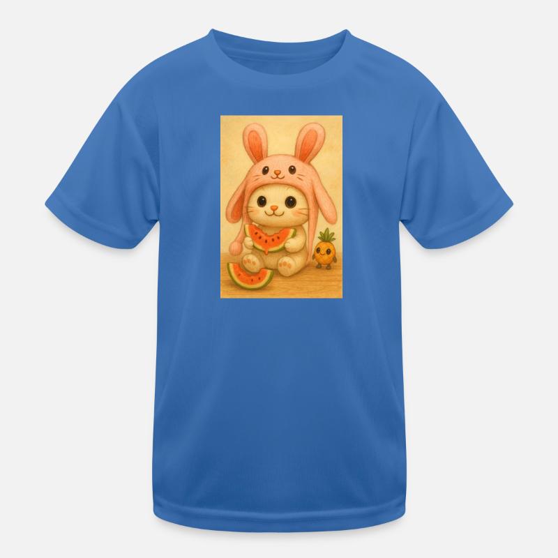 Lapin pastèque au chapeau rose T-shirt sport Enfant