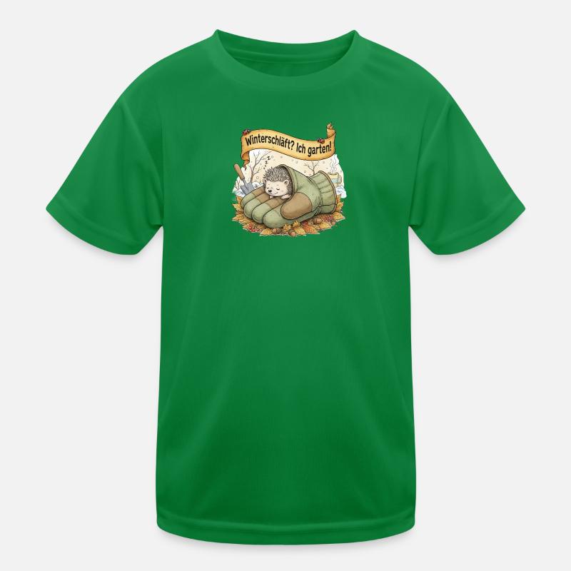 Le hérisson dort en gant de jardinage « Hiberner ? Ic T-shirt sport Enfant