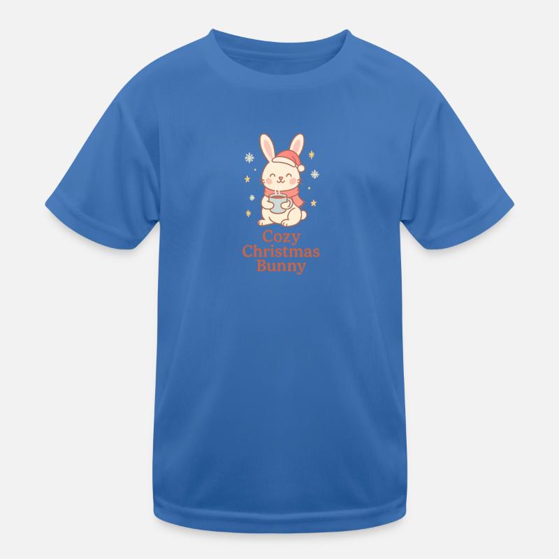 Lapin de Noël douillet avec thé T-shirt sport Enfant