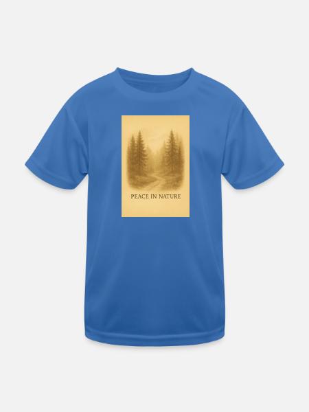 Calmness in the Forest Path - Kids Functional T-Shirt - royal blue - Front
