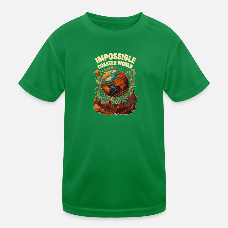 Impossible Roller Coaster World Kids Functional T-Shirt