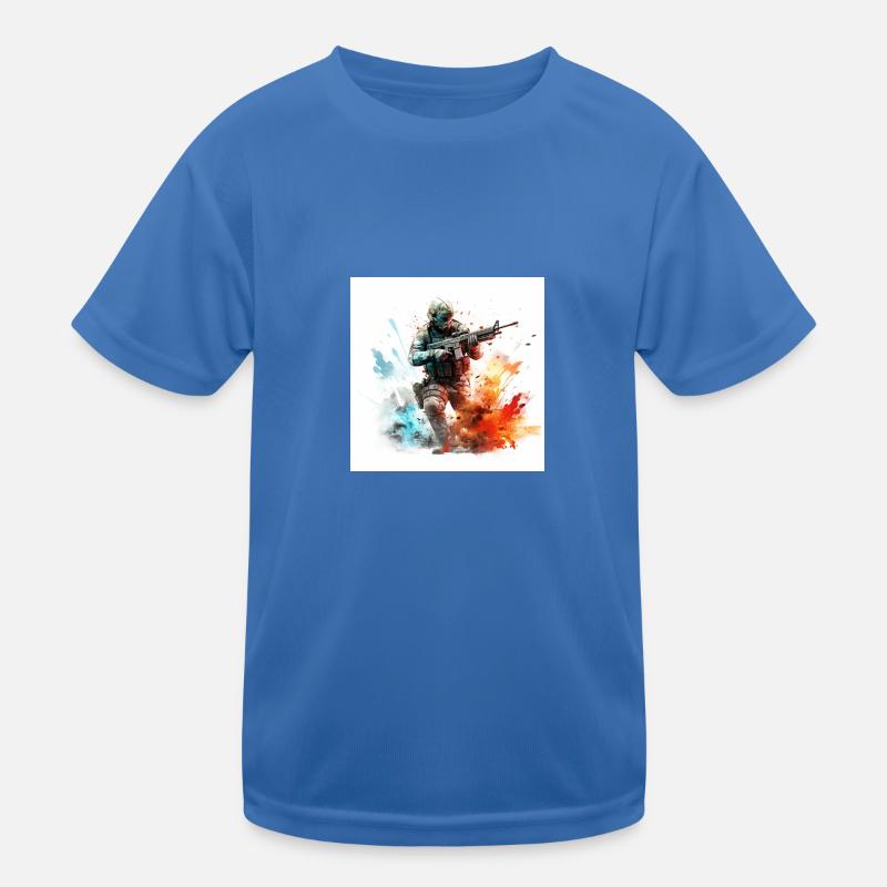 Gaming Art CoD BF 2042 BF4 BF3 BF2 Kids Functional T-Shirt