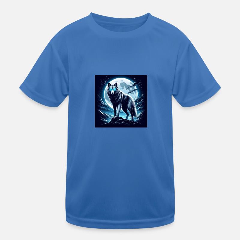 Einsamer Wolf Kinder Funktions-T-Shirt