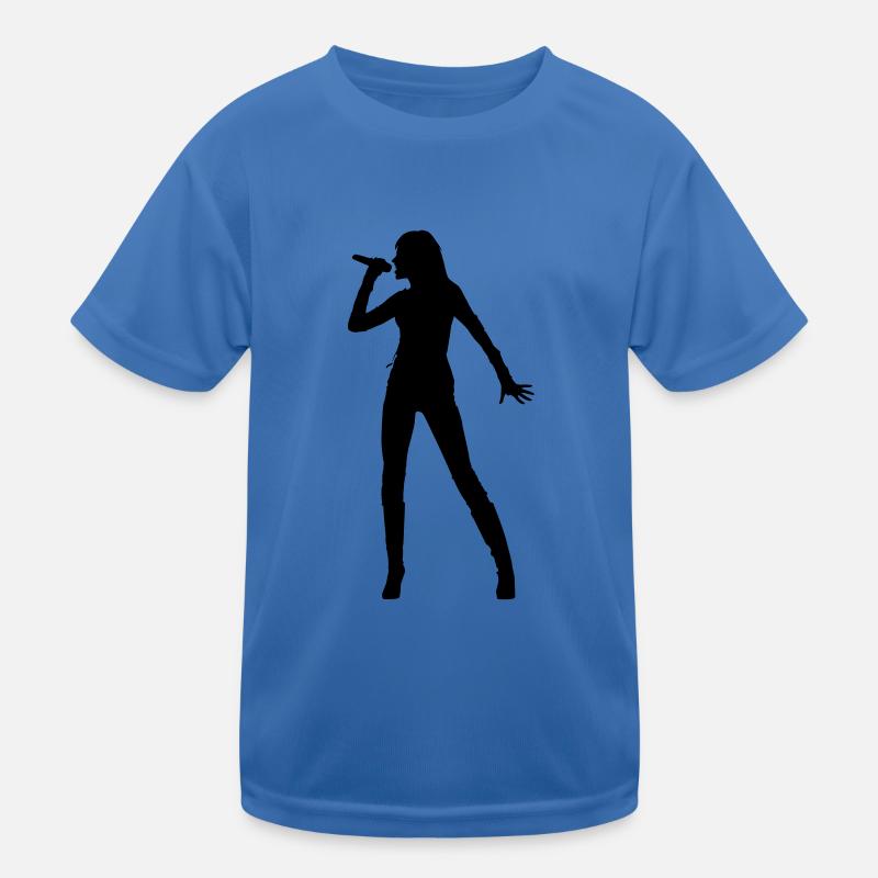 Conception de vecteur Singer and Dancer Silhouette T-shirt sport Enfant