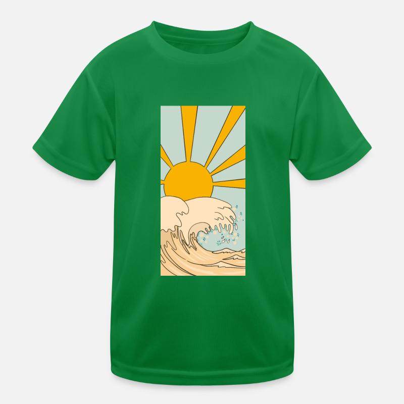 Sun and Waves Kinder Funktions-T-Shirt