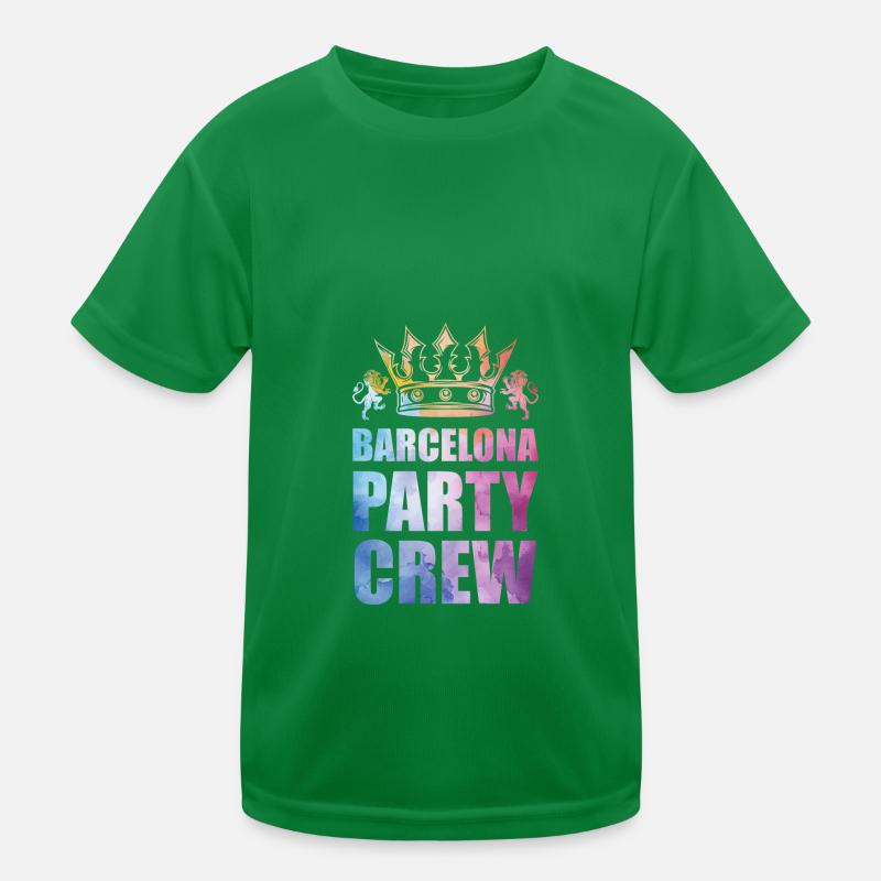 Barcelona Party Crew Spruch Kinder Funktions-T-Shirt