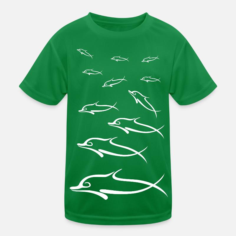 Dolphins white group Kids Functional T-Shirt