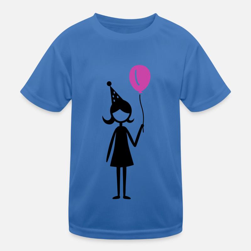Geburtstag Ballon Mädchen Kind Kinder Funktions-T-Shirt