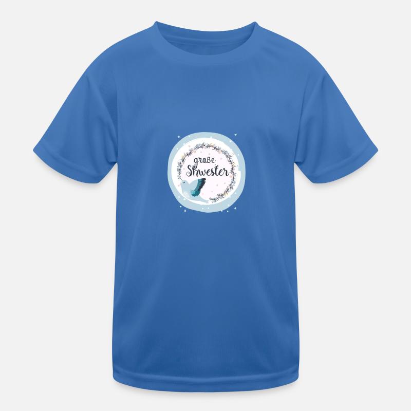 große Schwester Vogel Kinder Funktions-T-Shirt