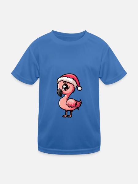 Flamingo Weihnachten Christmas - Kinder Funktions-T-Shirt - Königsblau