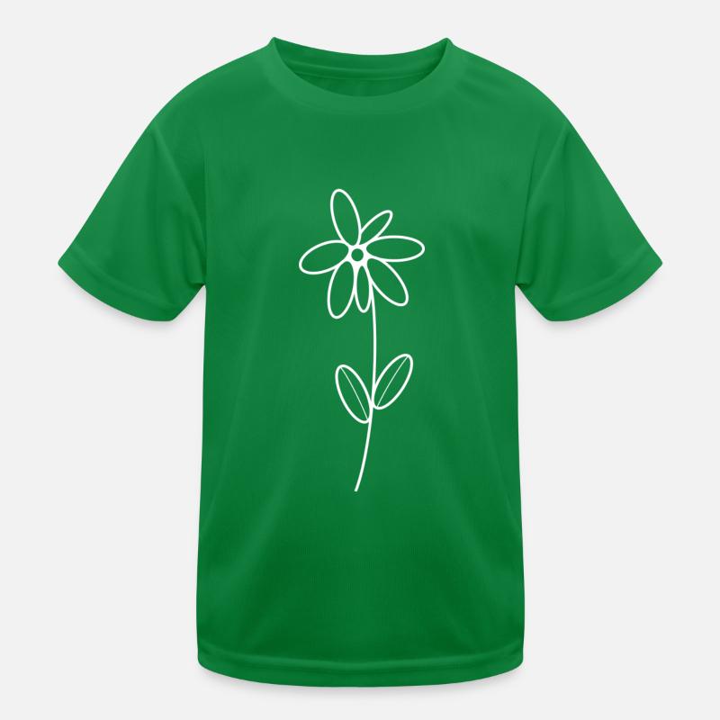 Weiße einfache Blume: isa Kinder Funktions-T-Shirt