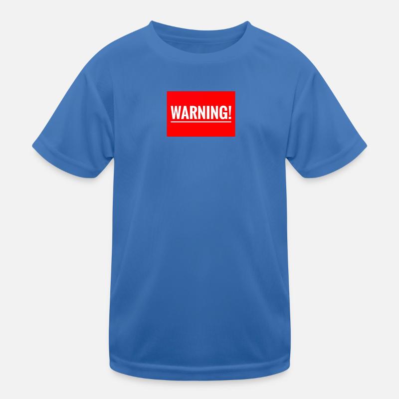 Warnung Flexibles Stickdesign Kinder Funktions-T-Shirt