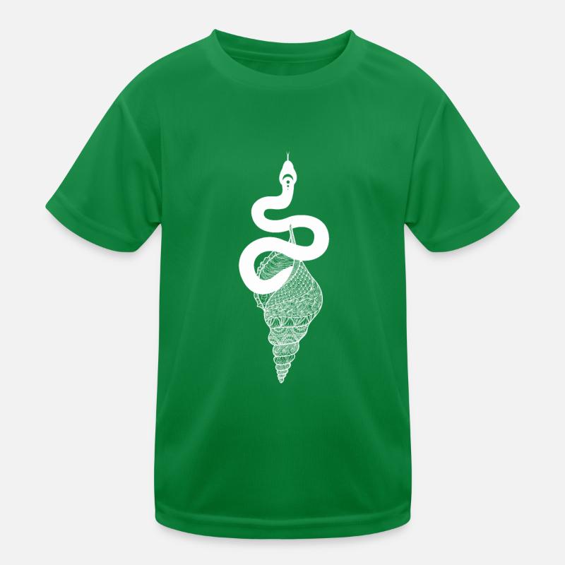 Cosmos Serpent - Snake with shell with pattern Kids Functional T-Shirt