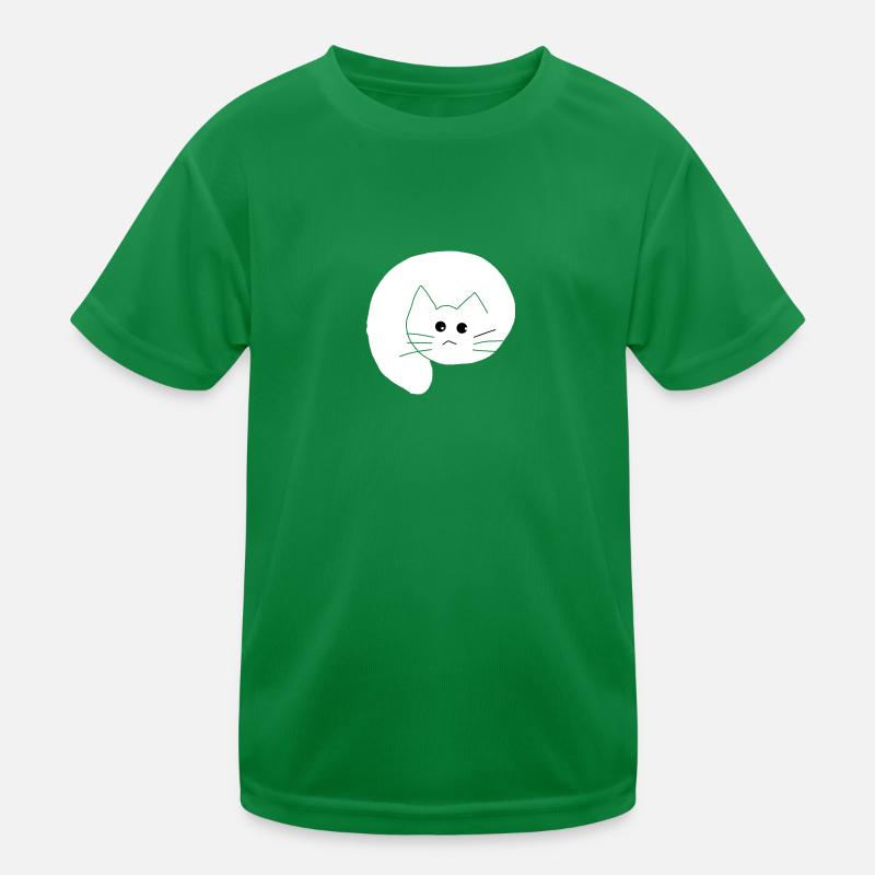 Cat white 1 Kids Functional T-Shirt