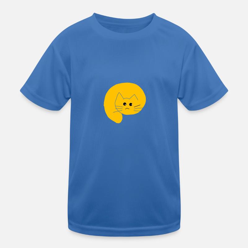 Cat yellow Kids Functional T-Shirt