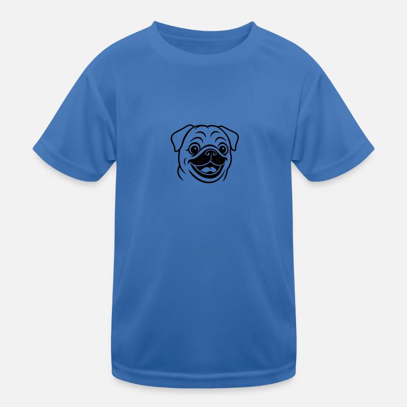 TinyPaws Black & White Edition Mops Style b Kinder Funktions-T-Shirt