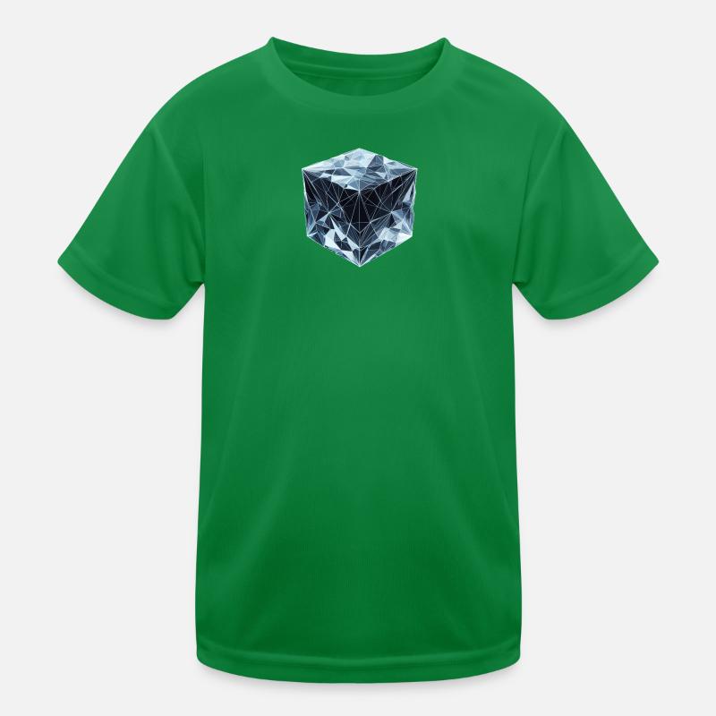 Ein Eiswürfel im Polygon-Stil Kinder Funktions-T-Shirt