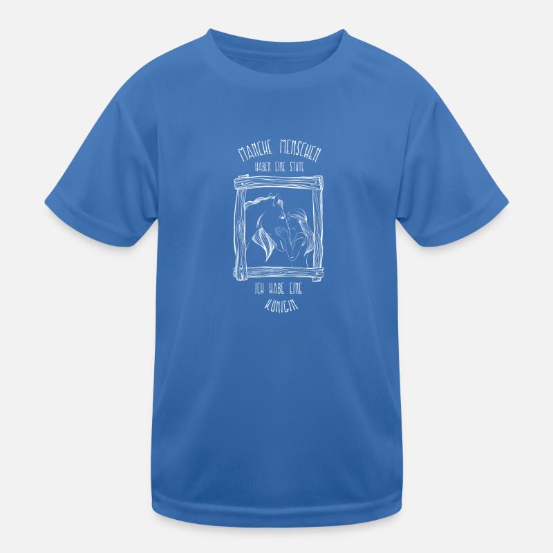 Pferde Stute - Kinder Funktions-T-Shirt - Königsblau