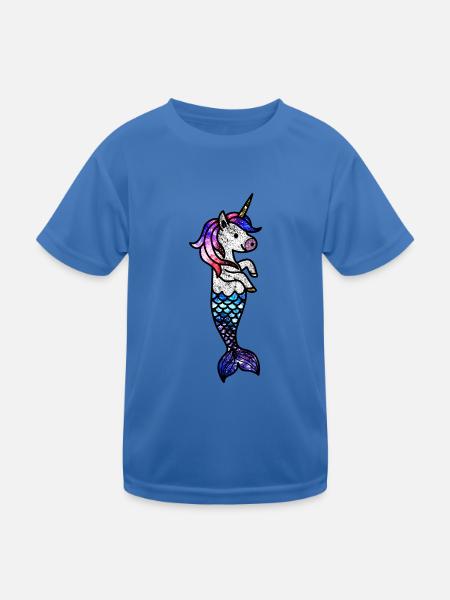 Cosmic Sea Unicorn - Kids Functional T-Shirt - royal blue - Front