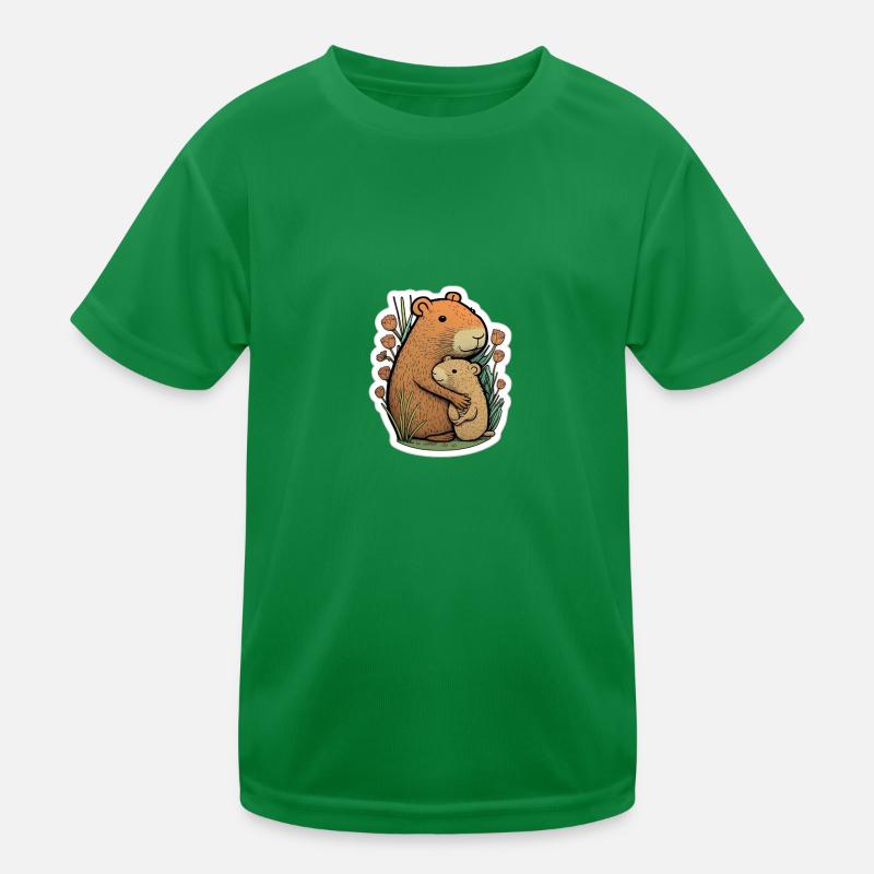 Capybara cuddles Kids Functional T-Shirt