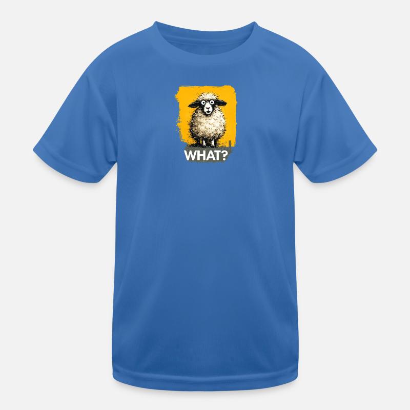 Quoi ? Moutons avec point d’interrogation T-shirt sport Enfant