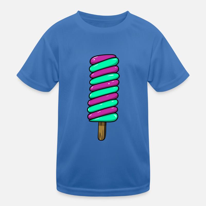 Eis | Lila Grün Ringel Eiscreme | Ice Cream Kinder Funktions-T-Shirt