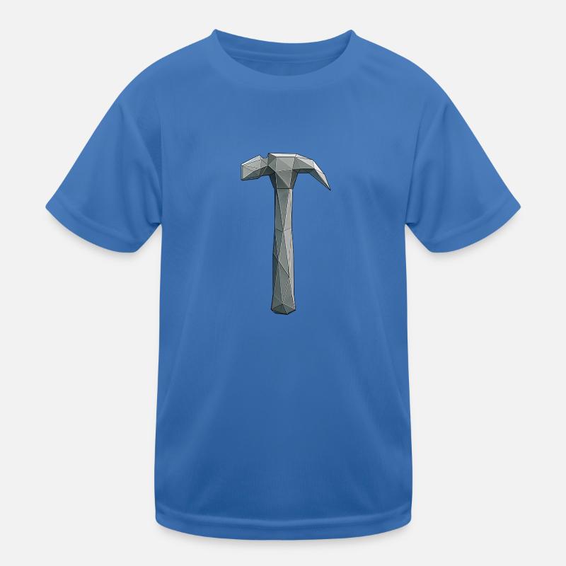 Low Poly Hammer - Handwerker Werkzeug Kinder Funktions-T-Shirt