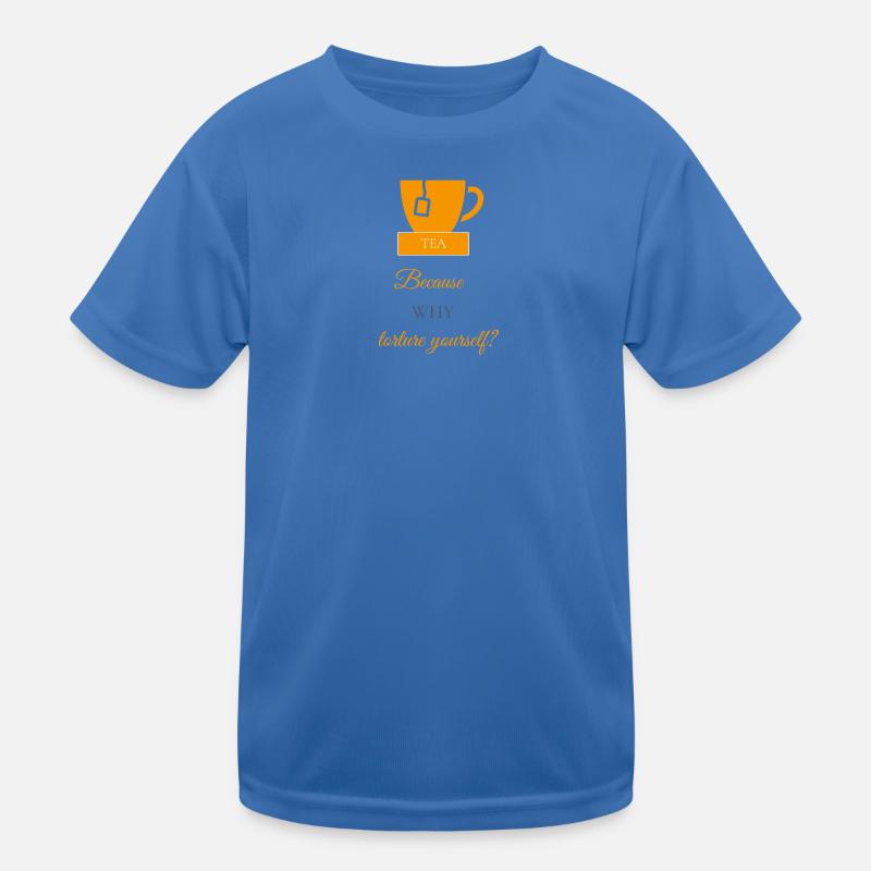 TEA-RIFFIC (Orange + Grey) Kids Functional T-Shirt