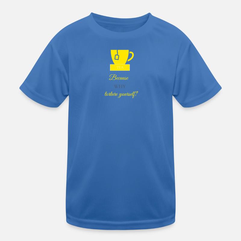 TEA-RIFFIC (Yellow + Grey) Kids Functional T-Shirt