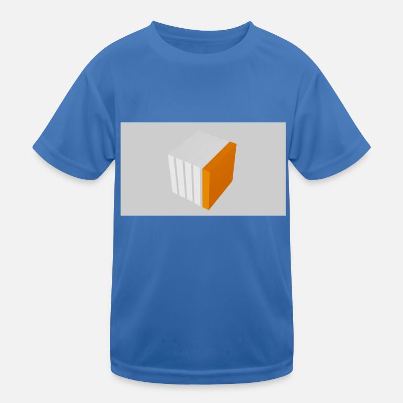 Splitting cube orange Kids Functional T-Shirt