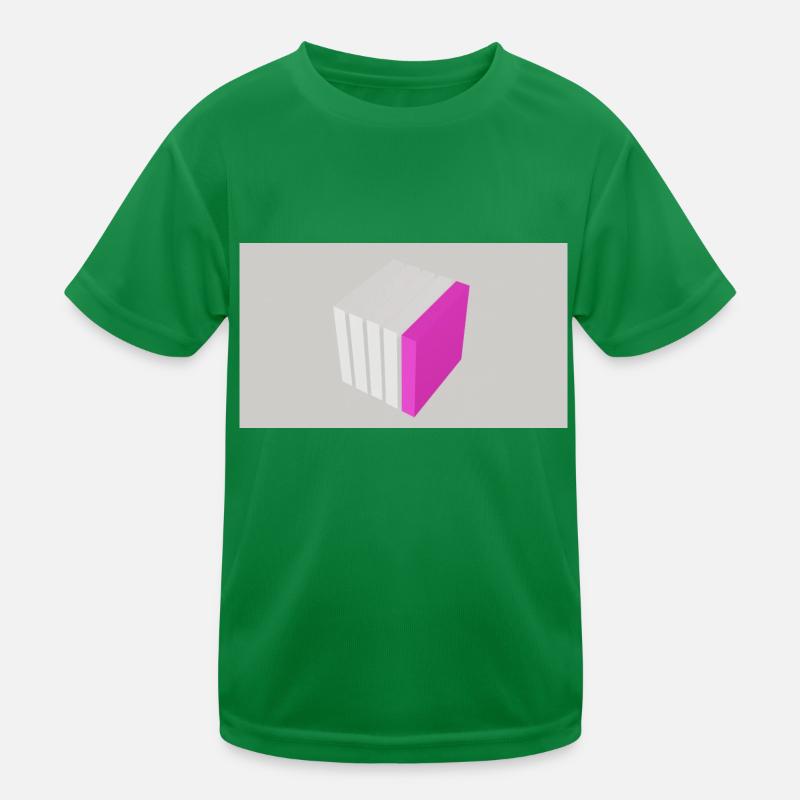 Splitting cube pink Kids Functional T-Shirt