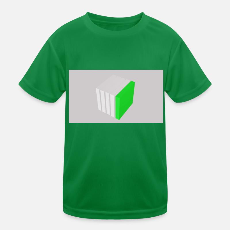 Splitting cube green Kids Functional T-Shirt