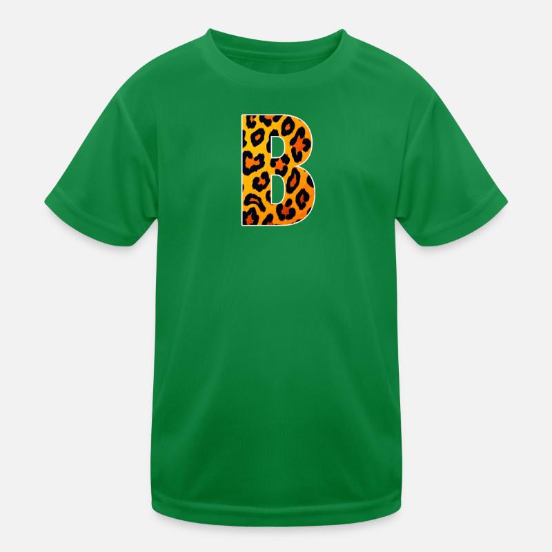 LeopardB Monogram in Leopard Look Kids Functional T-Shirt