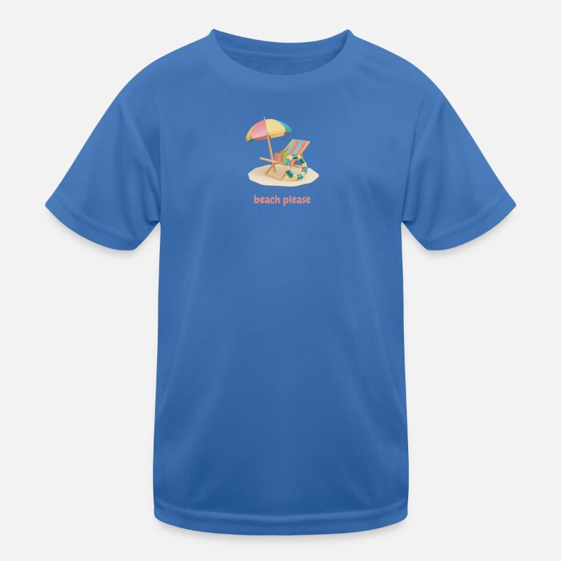 Beach Please Kids Functional T-Shirt