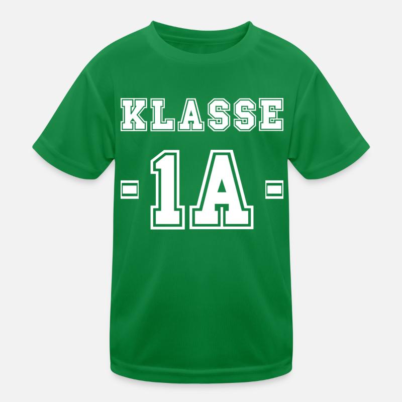 KLASSE 1A Erstklässler Einschulung Schulkind Kinder Funktions-T-Shirt